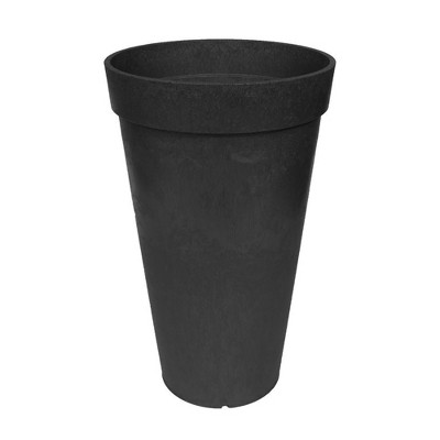 Tierra Verde Aria Indoor Outdoor Self Watering Tall Round Planter, Weatherproof for Patio, Garden, and Porch Use