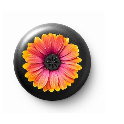 Invisalign™ Aligner Case Orange Textured Daisy