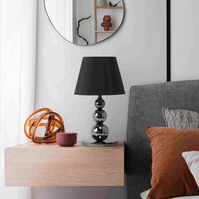 Lalia Home 19.29" Modern and Fashionable Stacked Ball Table Lamp Black
