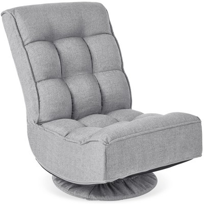 Best Choice Products Folding Floor Gaming Chair for Home, Office w/ 360-Degree Swivel, 4 Positions