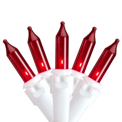 Northlight Mini Incandescent Christmas Lights - Red - 10' White Wire - 50ct