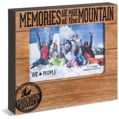 Pavilion Gift Company - Mountain People - 6.75" x 7.45" Frame (holds 4" x 6" photo) - Single Image Frames