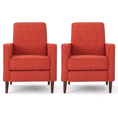 GDFStudio Mason Mid Century Modern Tufted Pushback Recliners (Set of 2)