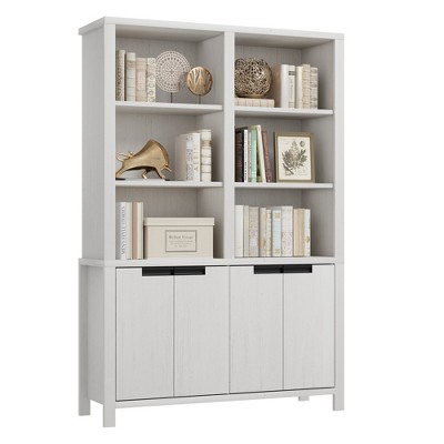 74.5" Tall Bookshelf with Double Storage, Extra Large Bookshelf, 6-Tier Double Wide Bookshelves w/ 12 Cubbies for Livingroom Office Library
