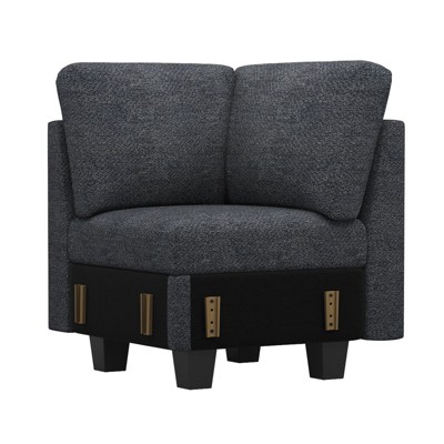 Belffin Chenille Corner Seat for Modular Couch. Sectional Sofa Module