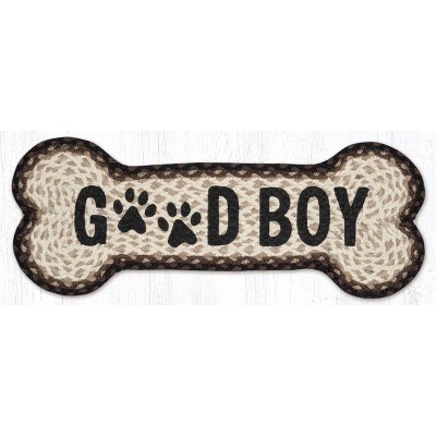 Earth Rugs Good Boy Dog Bone Braided Jute Stair Tread – 9"x24"