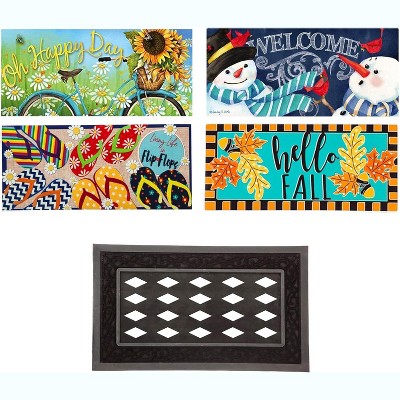 Evergreen Flag Sassafras Doormat Four Seasons Set of 5