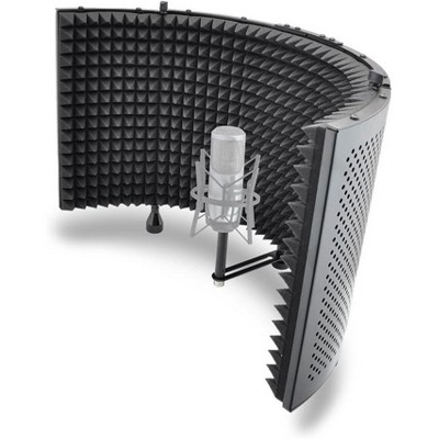 Pyle PSMRS11 Microphone Isolation Shield with Sound Dampening Foam - Black