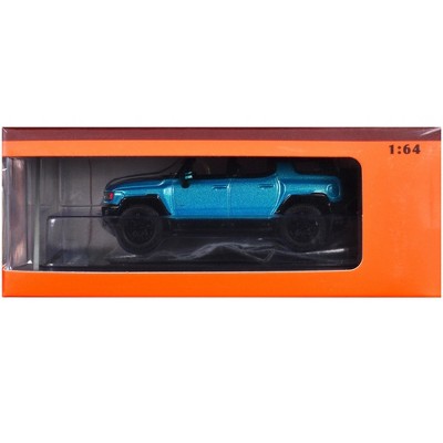 2023 GMC Hummer EV SUV Blue Metallic with Black Top 1/64 Diecast Model Car by GCD