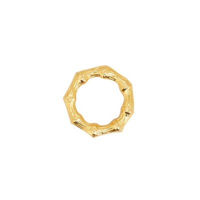 Saro Lifestyle Sleek Aluminum Bamboo Napkin Ring (Set of 4), 1.5", Gold