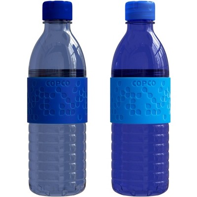 Copco Hydra 2-Pack Water Bottle 16.9 Ounce, Non Slip Sleeve, BPA Free, Tritan Plastic Reusable