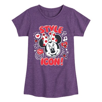 Girls' - Disney - Style Icon Minnie Fitted Short Sleeve Graphic T-Shirt