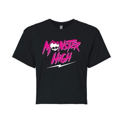 Women's - Monster High - Monster High Lightning Cropped Graphic T-Shirt