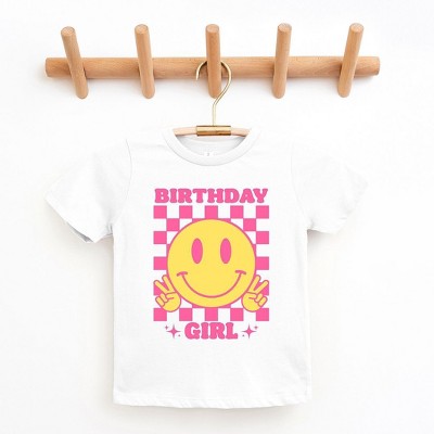 The Juniper Shop Birthday Girl Checkered Youth Short Sleeve Tee