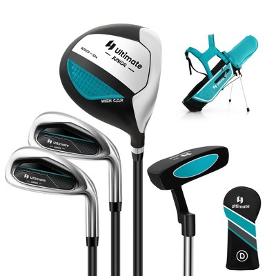 Ultimate Kids Golf Practice Set Junior Complete Golf Club Set for Kids Age 8-10 Years Old Green/Blue/Pink