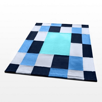 Slickblue Plaid Coral Fleece Throw Blanket, 59"x78.7", Cozy & Machine Washable, Perfect for Sofa & Chair, 6 Color Options