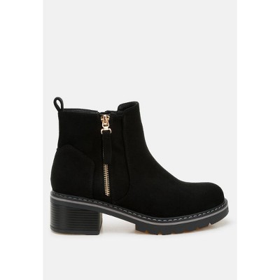 Tigris Microfiber Zipper Boots Women