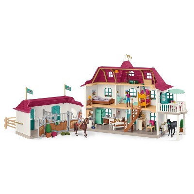 Schleich Lakeside Country House & Stable Playset: 108-Piece Plastic Action Figure Set