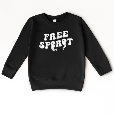 The Juniper Shop Free Spirit Ghost Distressed  Toddler Sweatshirt - 3T - Black