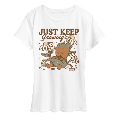 Women's - Marvel - Guardians of the Galaxy Groot Keep Growing Short Sleeve Graphic T-Shirt