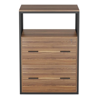Resenkos File Cabinet, Filing Cabinet for Home Office, 2-Drawer File Cabinet, Letter/Legal / A4 Size Filing Cabinet with Lock,Brown