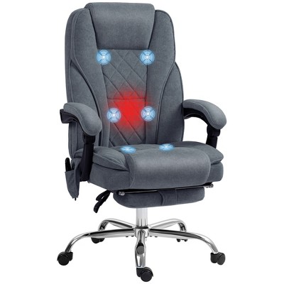 Vinsetto Executive Massage Office Chair, Heated Computer Desk Chair with Adjustable Height and Footrest