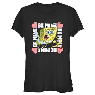 Juniors Womens SpongeBob SquarePants Cupid Be Mine T-Shirt