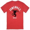 Mens Fireball Whiskey Red Hot Logo Front and Back Print T-Shirt - 3 of 4