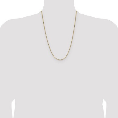 Chisel Stainless Steel Polished Yellow IP-plated 1.5mm 24" Rope Chain Necklace