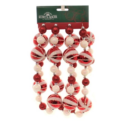 Kurt S. Adler 72.0 Inch Glittered Candy Ball Garland Garland , Tree Trimming (1PC)
