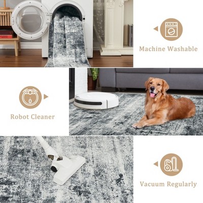 Area Rugs Washable Large Modern Abstract Living Room Rug Soft Anti-Skid Indoor Non-Shedding Carpets for Bedroom Dining Farmhouse Nursery Office