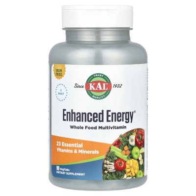 KAL Enhanced Energy®, Whole Food Multivitamin, Iron Free, 90 VegTabs