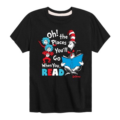 Boys' - Dr. Seuss - Oh! Places You'll Go When You Read Short Sleeve Graphic T-Shirt