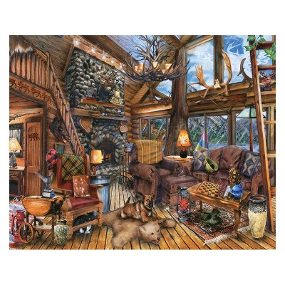 Springbok The Hunting Lodge Puzzle 1000pc: Nature Themed Jigsaw for Memory & Problem Solving Skills