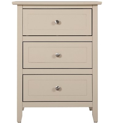 Passion Furniture Daniel 3-Drawer Nightstand (25 in. H x 19 in. W x 15 in. D)