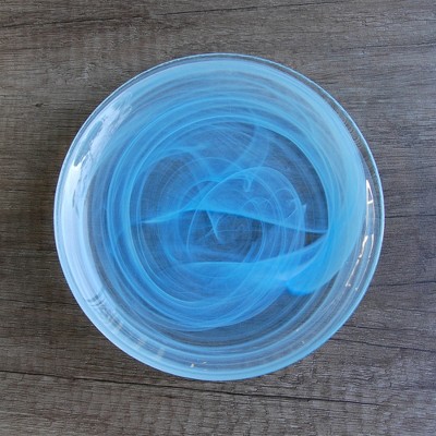 Slickblue Unique 6.25-Inch Marbleized Swirl Canapé Plate, Handmade in 3 Color & 3 Set Options, Perfect for Events