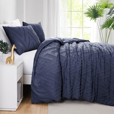 Southshore Fine Living Clipped Jacquard Chevron Comforter Set