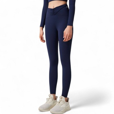 Anna-Kaci Active Women's High-Waist Twist Detail Full-Length Leggings