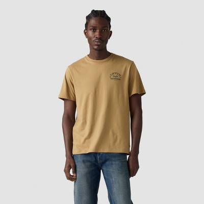 Levi's® Men's Standard Fit Short Sleeve Logo Crewneck T-Shirt - Tan