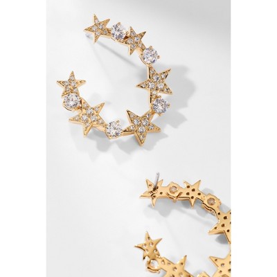 AJOA FRONTBACK STAR HOOP EARRINGS