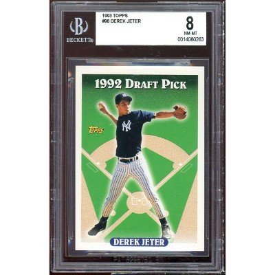 Derek Jeter Rookie Card 1993 Topps #98 BGS 8