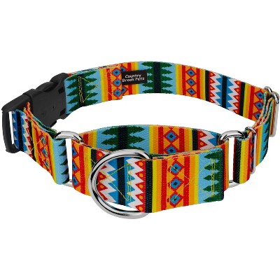 Country Brook Petz HossFit Jr Wide Martingale with Deluxe Buckle - Country and Western Collection (Summer Pines, Large)