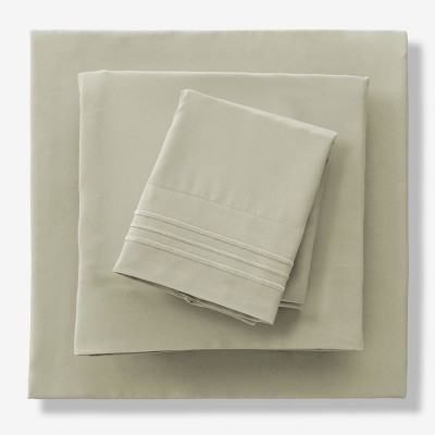 Solid 4 Piece Sheet Set Easy Care Ultra Soft Brushed Microfiber Bedding Deep Pocket Bed Sheets with Pillowcases  - Lux Decor Collection
