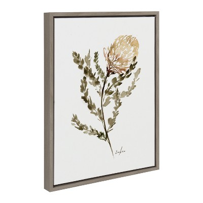 Sylvie Wild Banksia Framed Canvas by Sara Berrenson - Kate & Laurel All Things Decor