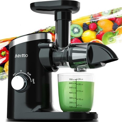 Aeitto Slow juicer Cold Press Juicer, Quiet Juicer machine with Triple Modes, Reverse Function, Easy to Clean, Black