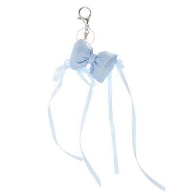 Unique Bargains Ribbon Bow Handbag Charms Keychains 1 Pc