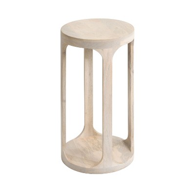 Kate and Laurel Dahl Wood Drink Table, 12x12x23, White