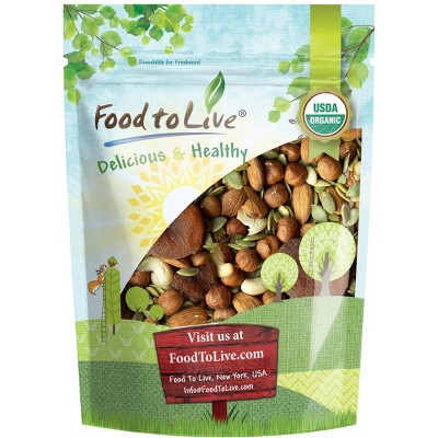 Organic Active Life Trail Mix — Raw and Non-GMO Snack Mix Contains Cashews, Pumpkin Seeds, Apricots, Hazelnuts, Almonds. Vegan, Kosher, Bulk