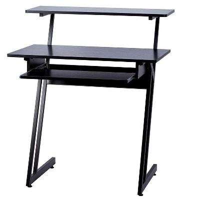 Monoprice Recording Studio Desk with Raised Platform and Keyboard Tray, Studio Workstation, Stable & Lightweight, For Home Studio - Stage Right Series