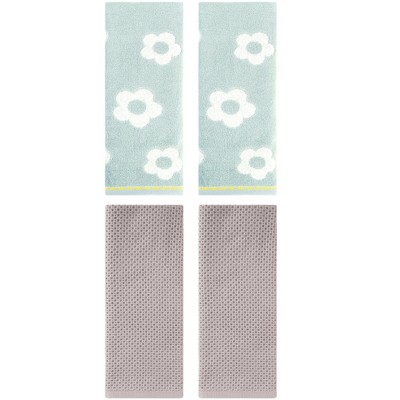 REGALWOVEN 4 Pcs Bathroom Hotel and Spa Waffle Cotton Hand Towels